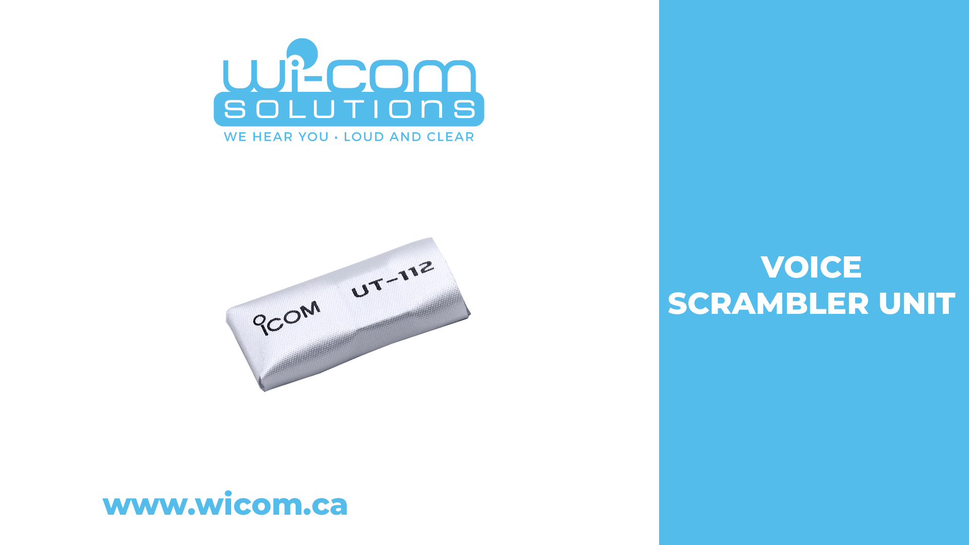 ICOM VOICE SCRAMBLER UNIT - Wi-Com Solutions Inc.