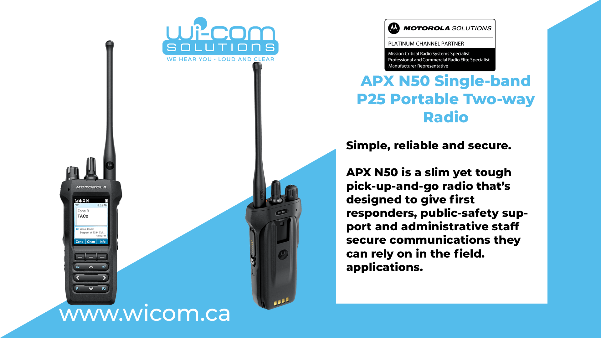 Motorola APX P25 - Portable Archives - Wi-Com Solutions Inc.