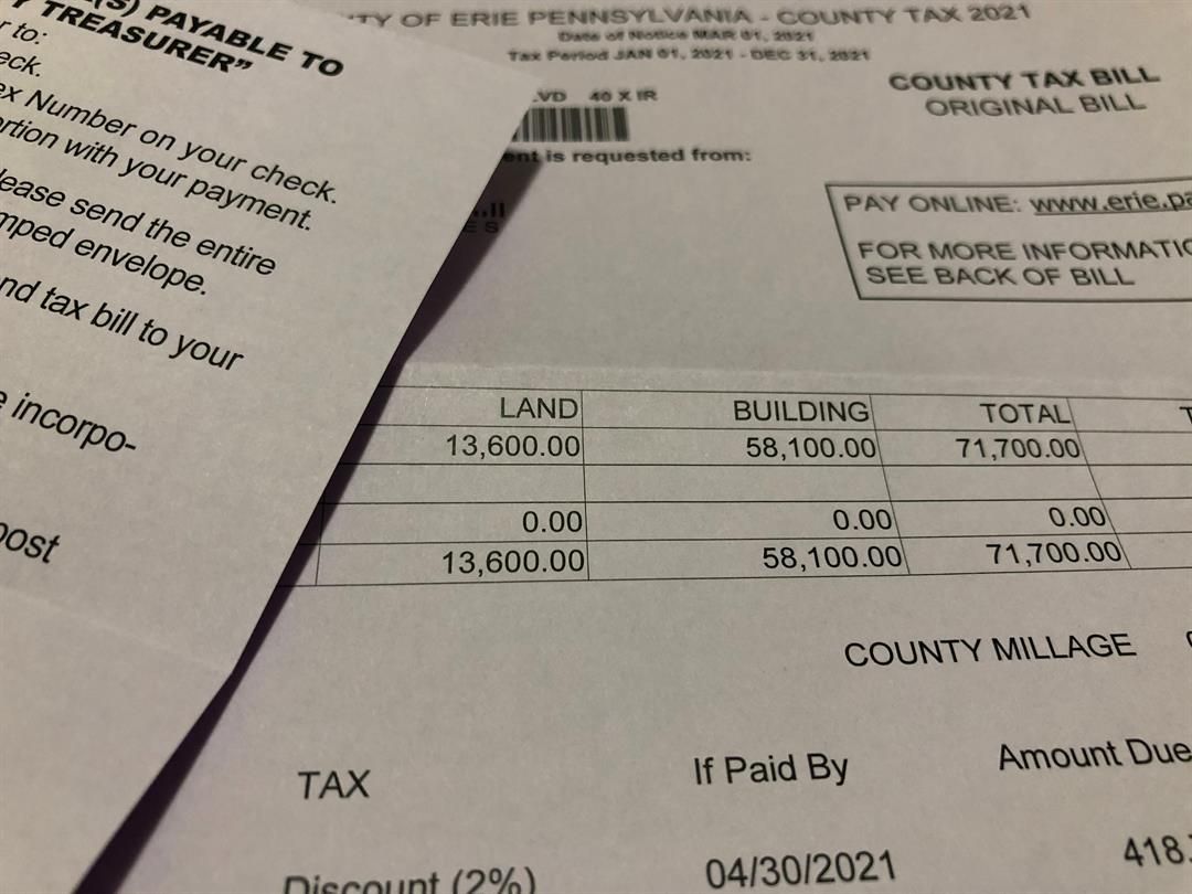 City of Erie Mails out 2024 Property Taxes, Stormwater Managemen Erie