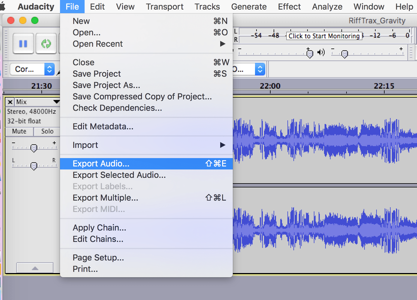 How to extract audio from a video using audacity ffmpeg ftepd