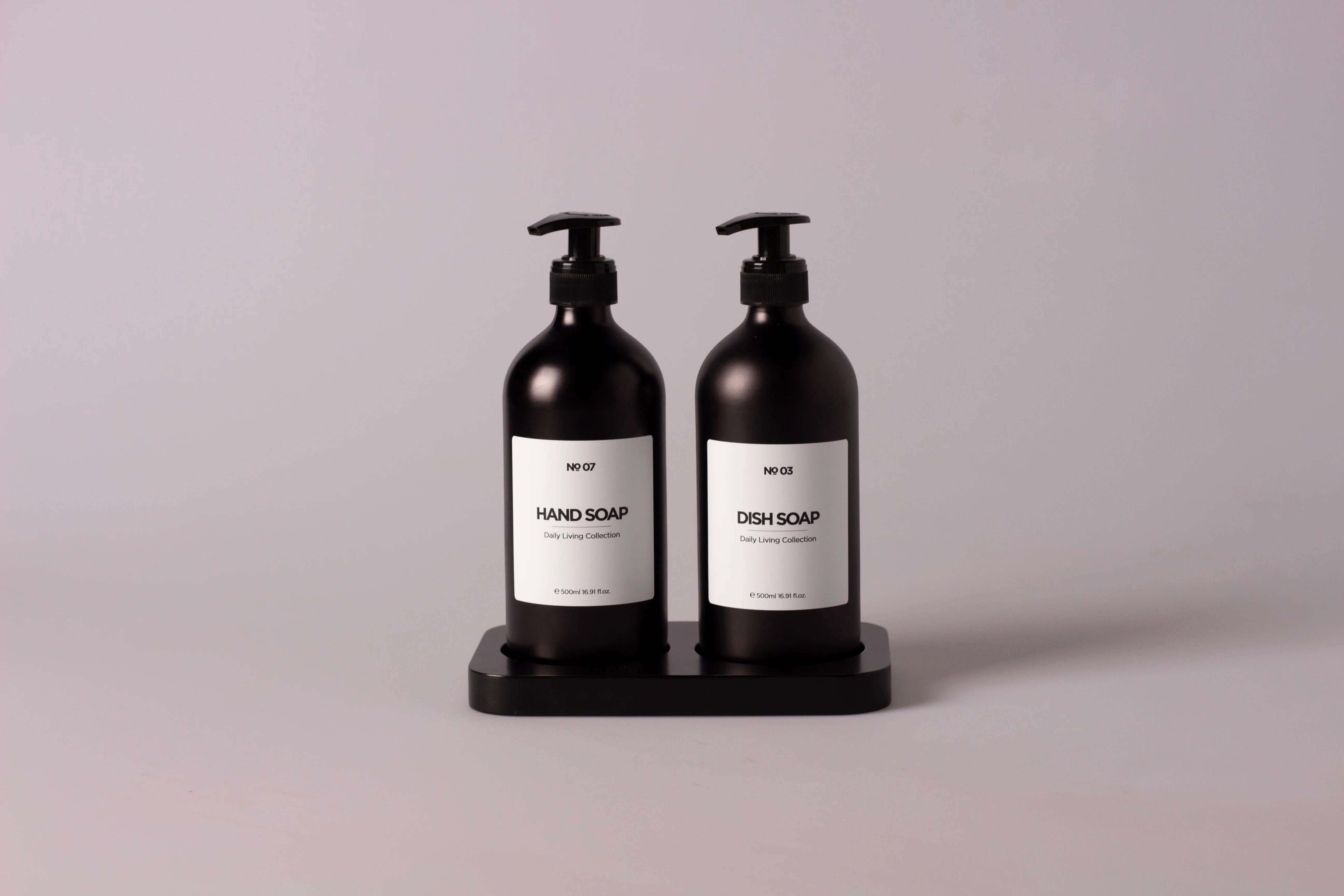 Matte Black Glass Soap Dispenser with Plastic Pump – Wideas Home
