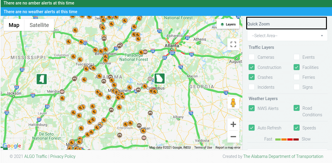 Alabama State Wide Road Conditions Wide Load Shipping