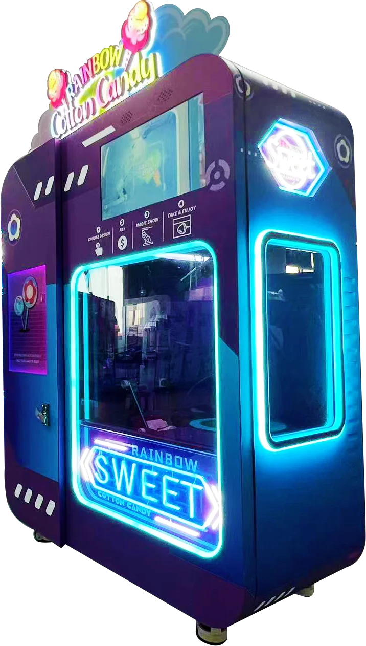 Automatic Cotton Candy Vending Machine(Purple) Wider Matrix Automatic Cotton Candy Vending