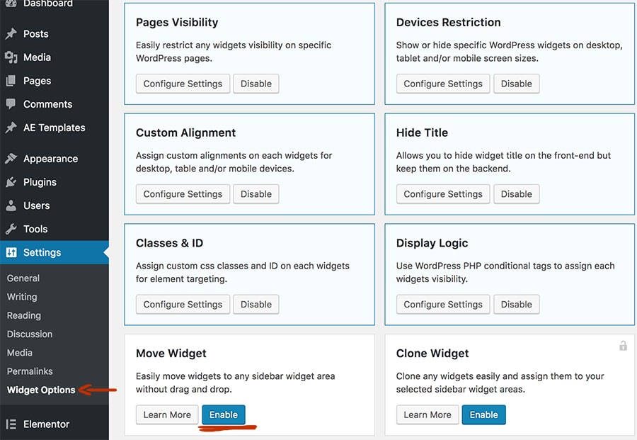 Introducing Move Widget New Way to Manage your WordPress Widgets