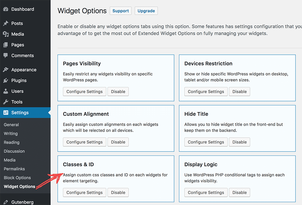 How to add Custom WordPress Widget CSS Classes and ID