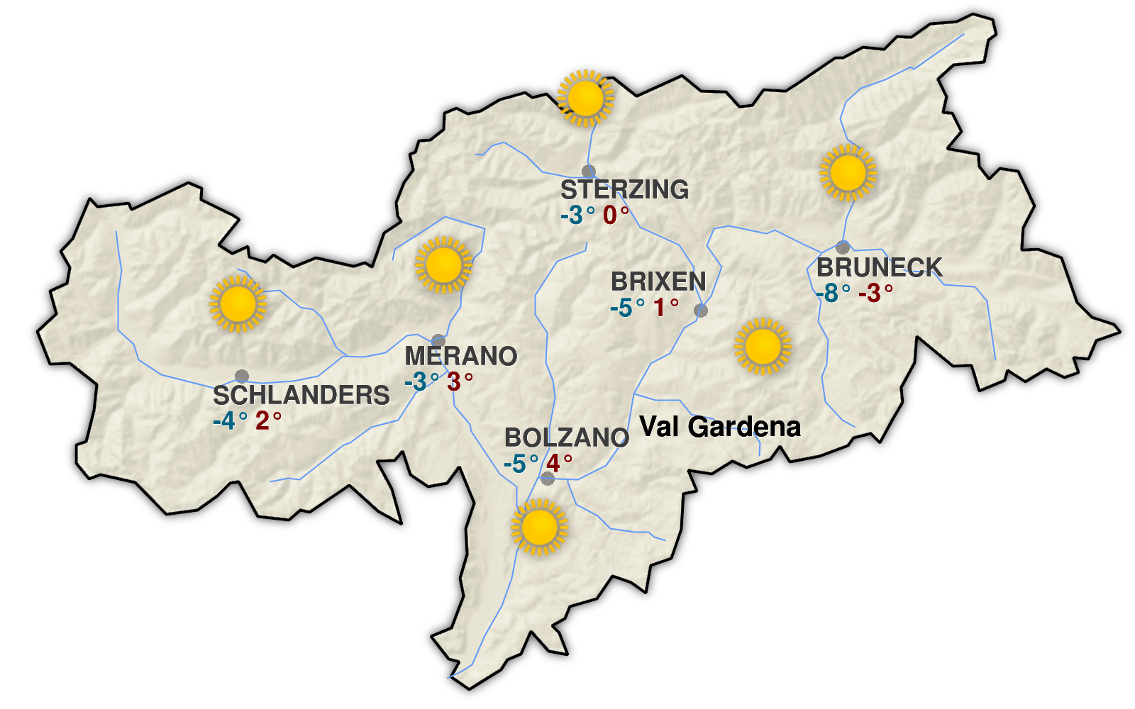 Weather in Val Gardena Dolomites