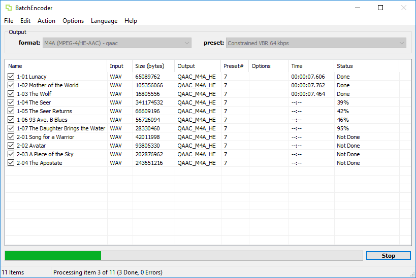 BatchEncoder (Audio Conversion GUI) BatchEncoder