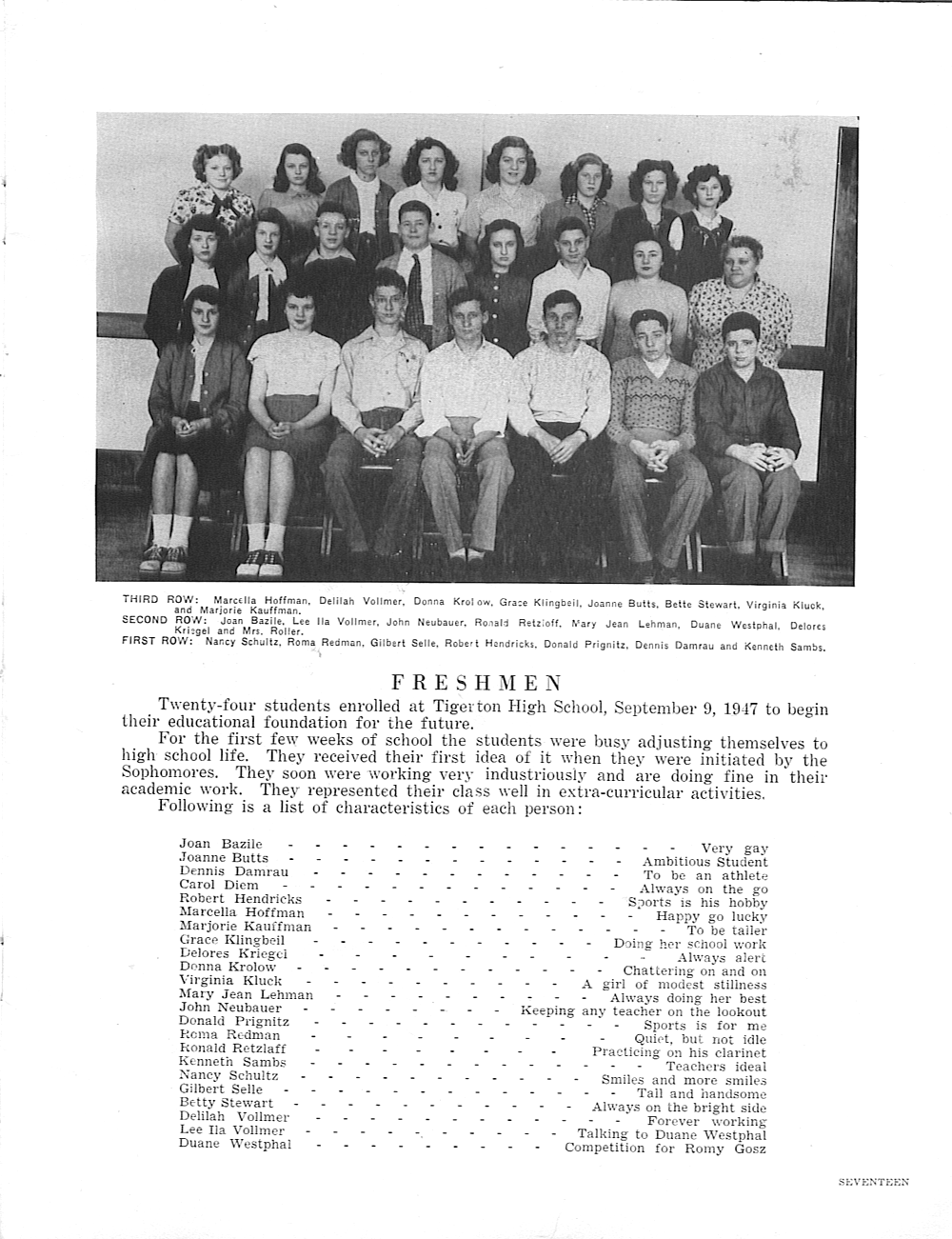 1948 TIGER YEARBOOK, Tigerton High School, Shawano County, Wisconsin