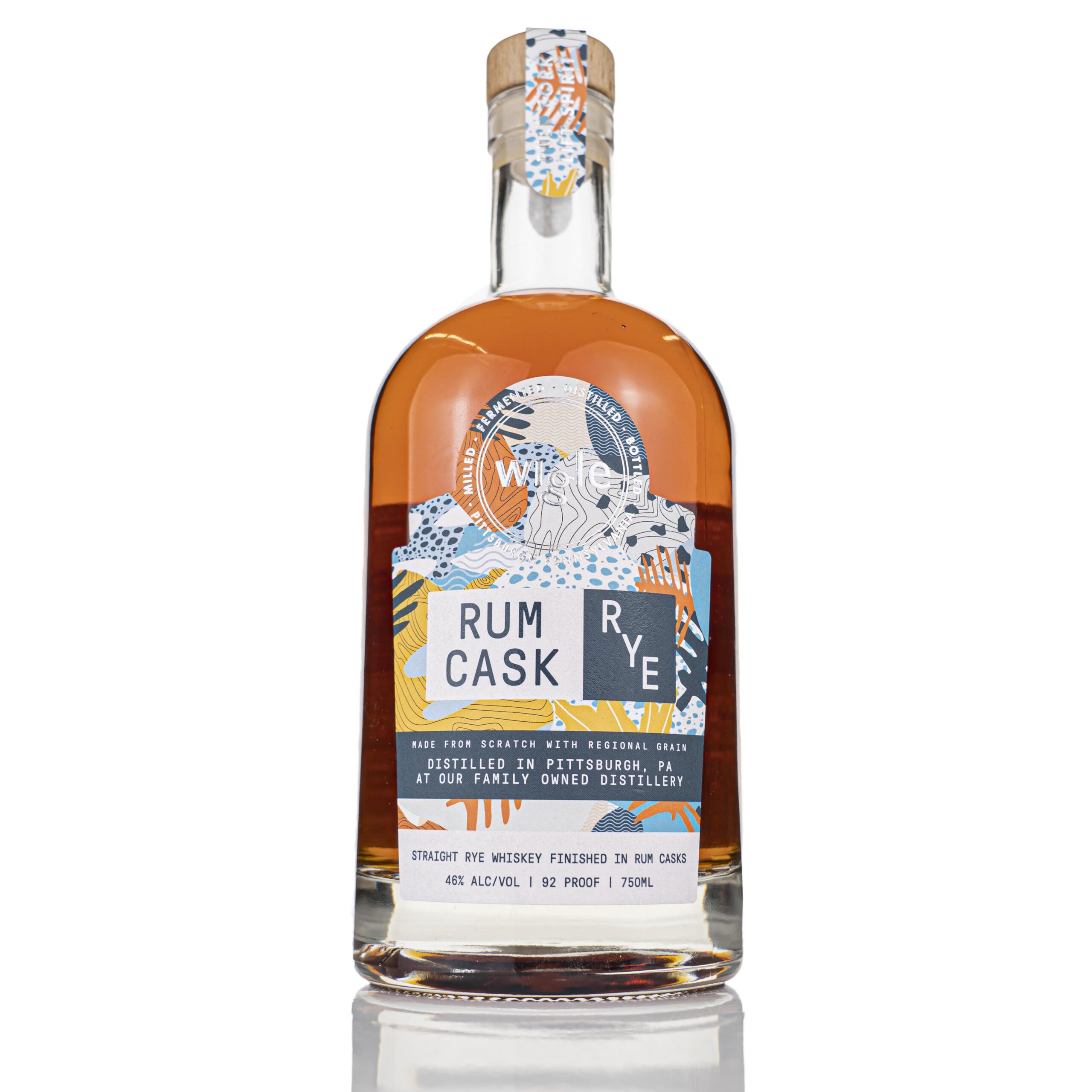 Rum Cask Finished Rye 750 mL Wigle Whiskey