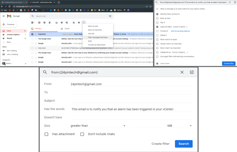 Filtering out Emails 24PinTech Wiki