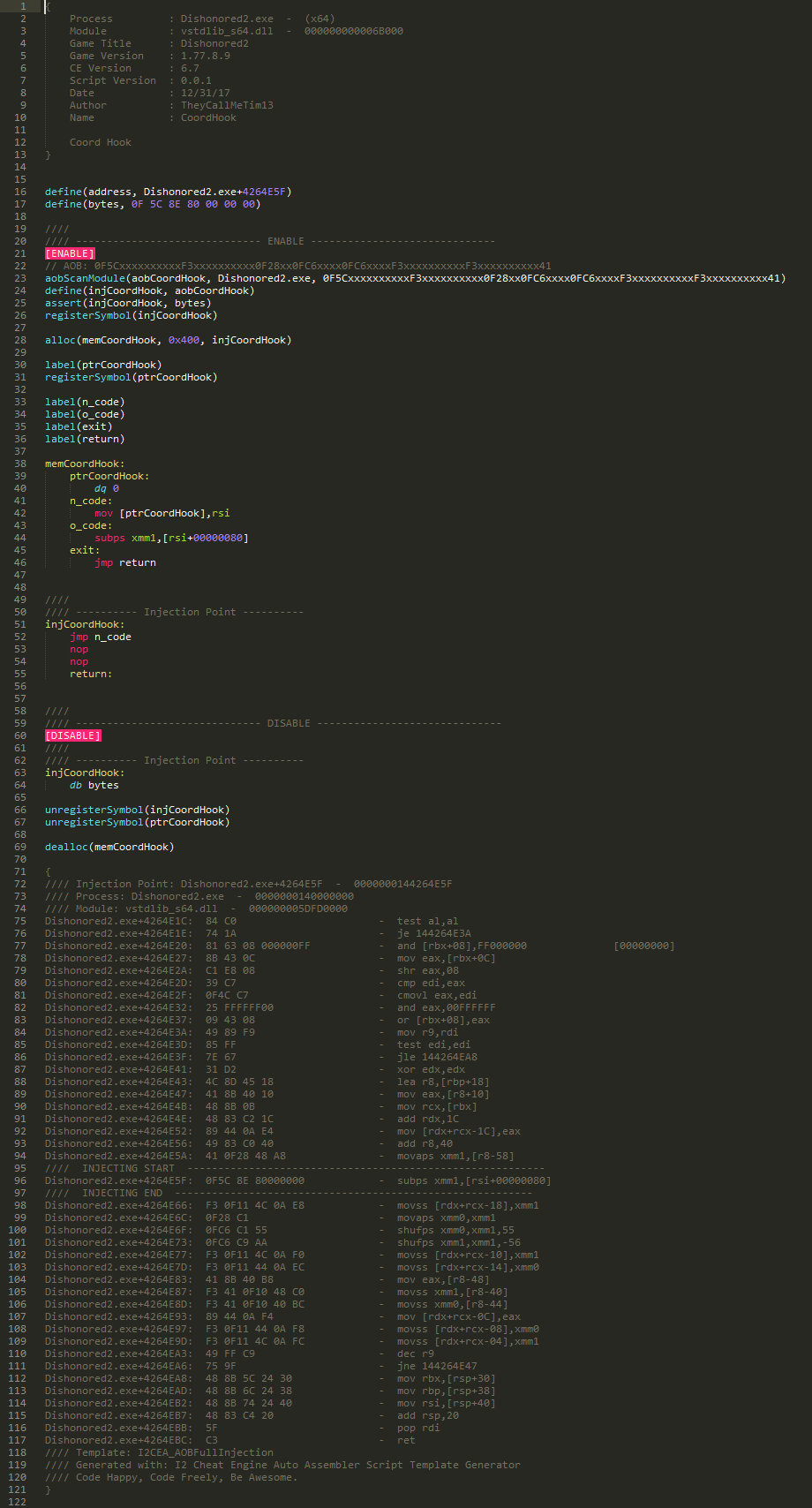 Tutorial Set 1 - Finding Player Base - Cheat Engine