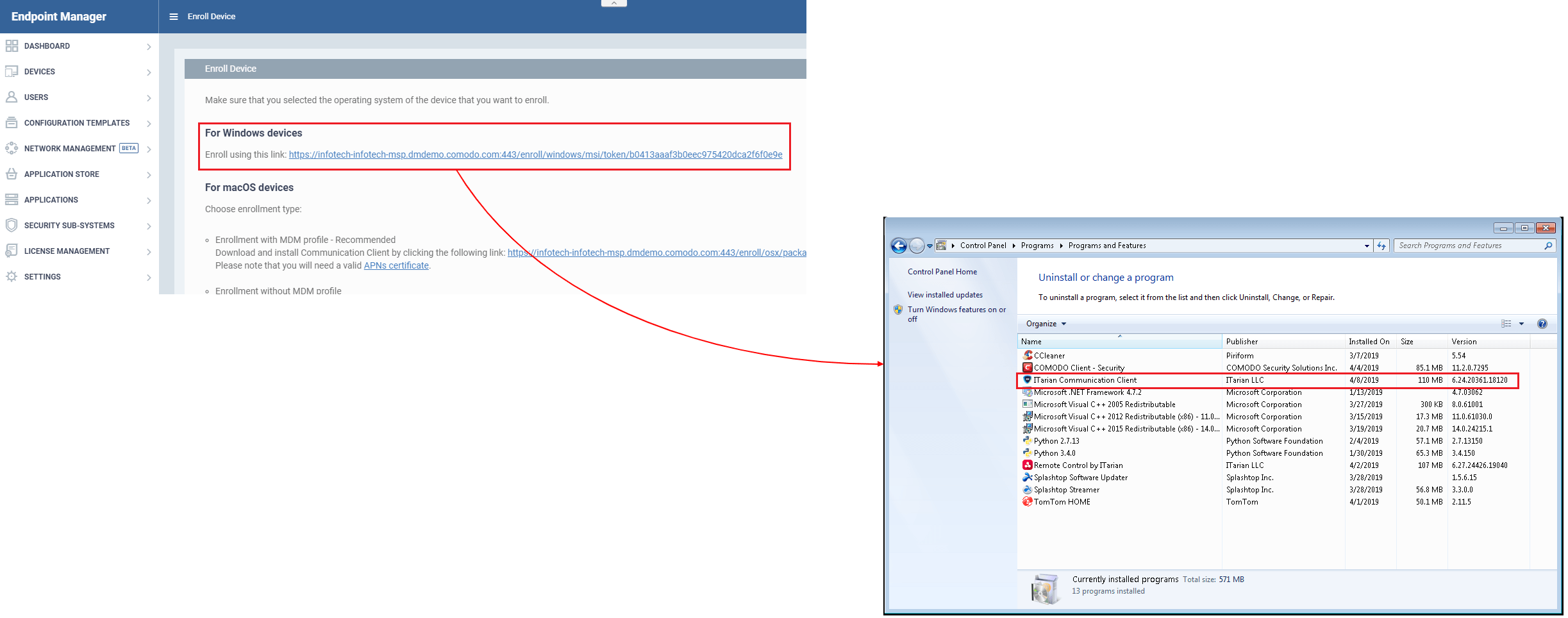 How to set the default version of the communication and security