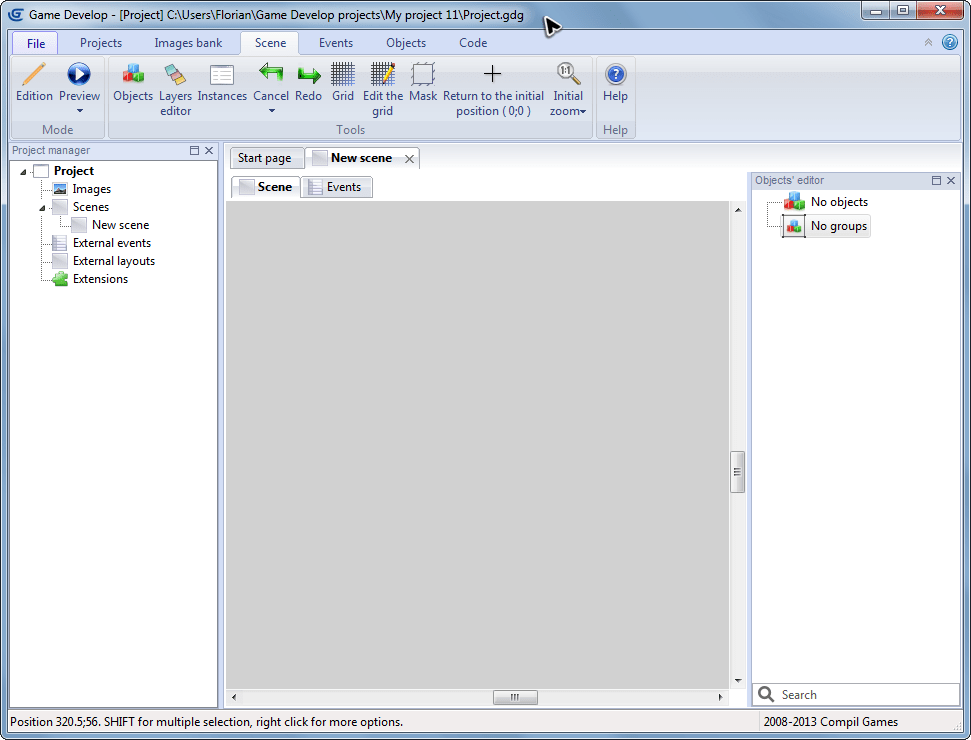Stepbystep tutorial for beginners [GDevelop wiki]