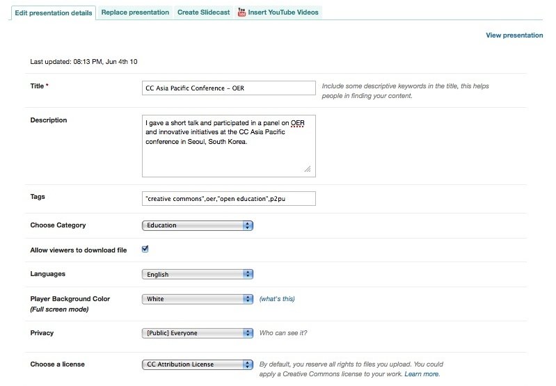 Publish/Text/SlideShare Creative Commons