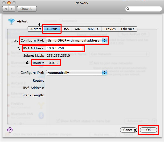Setting a static IP in Mac AssaultWiki
