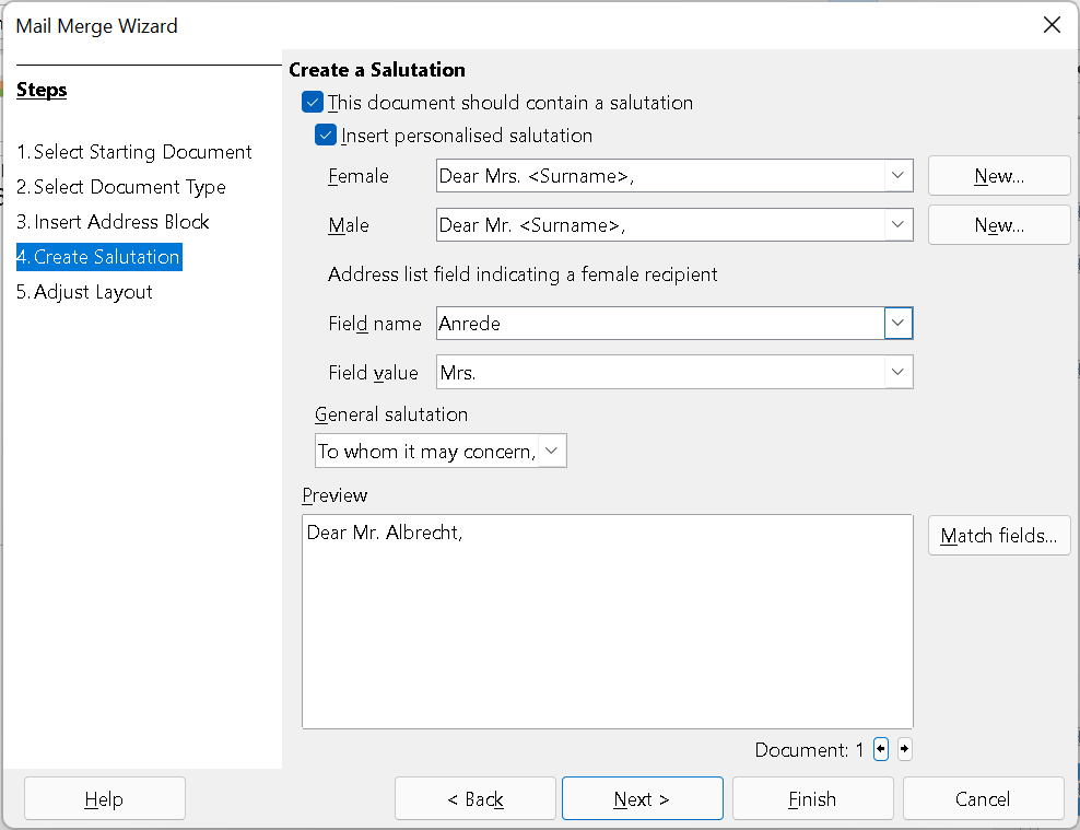 Mail Merge in Writer The Document Foundation Wiki