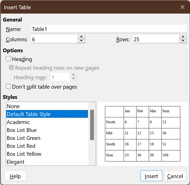 Creating a table in Writer The Document Foundation Wiki