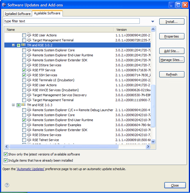 Resolving a problem loading the Remote System Explorer Runtime