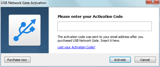 USB Network Gate activation on Windows