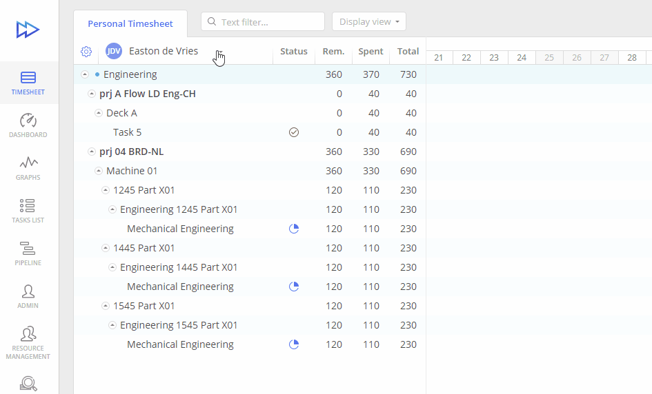 Timesheet Ey