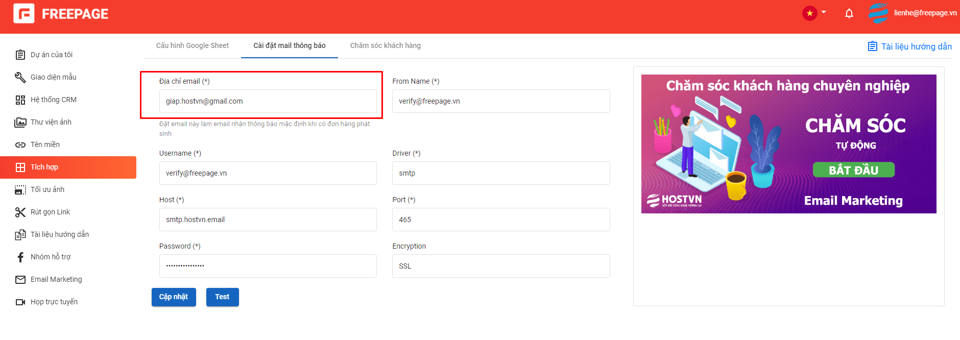 Tạo Form đặt hàng FreePage CRM Wiki Freepage