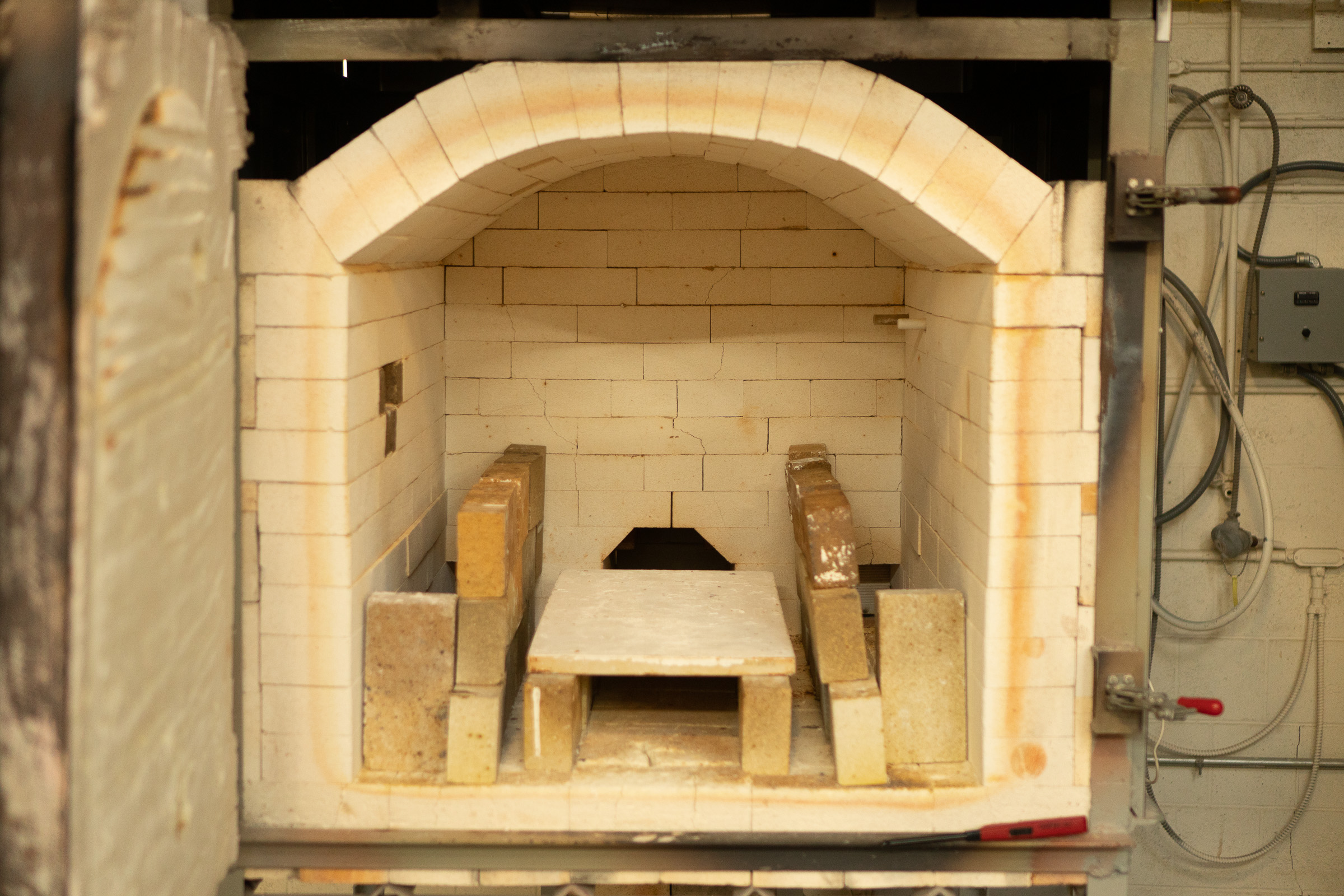 Firing Cone 10 Reduction in a Small Gas Kiln, "Meatball" Glaze