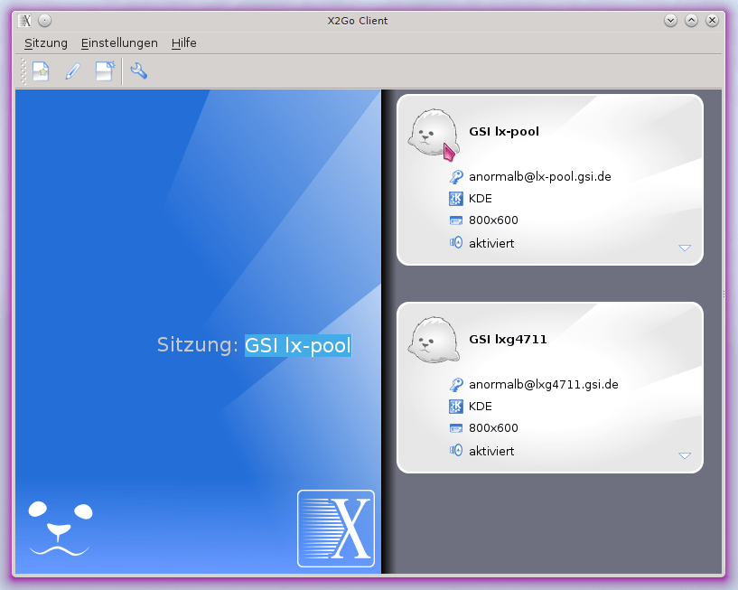 GSI Remote Access to Linux Machines (SSH, X2Go)