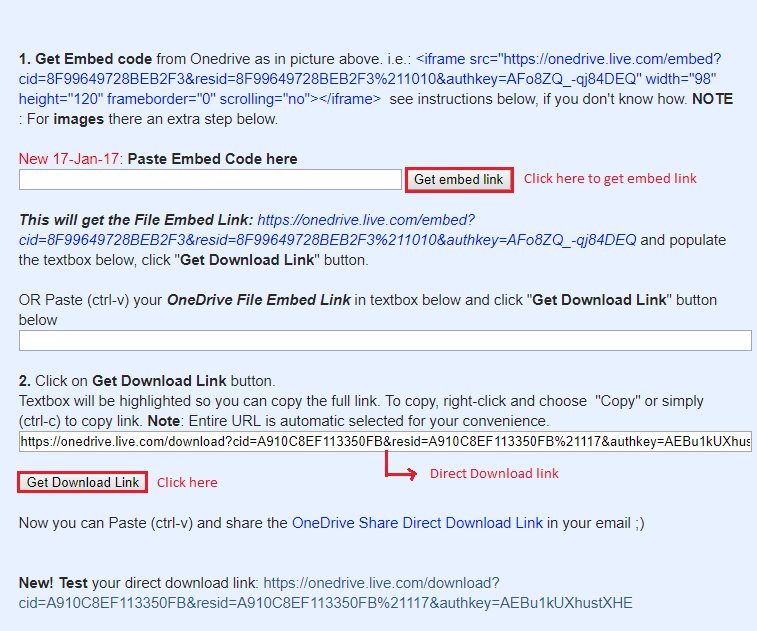 How to get Direct Download Link from Google Drive and One drive