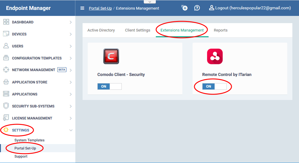 How to disable the Remote Control feature
