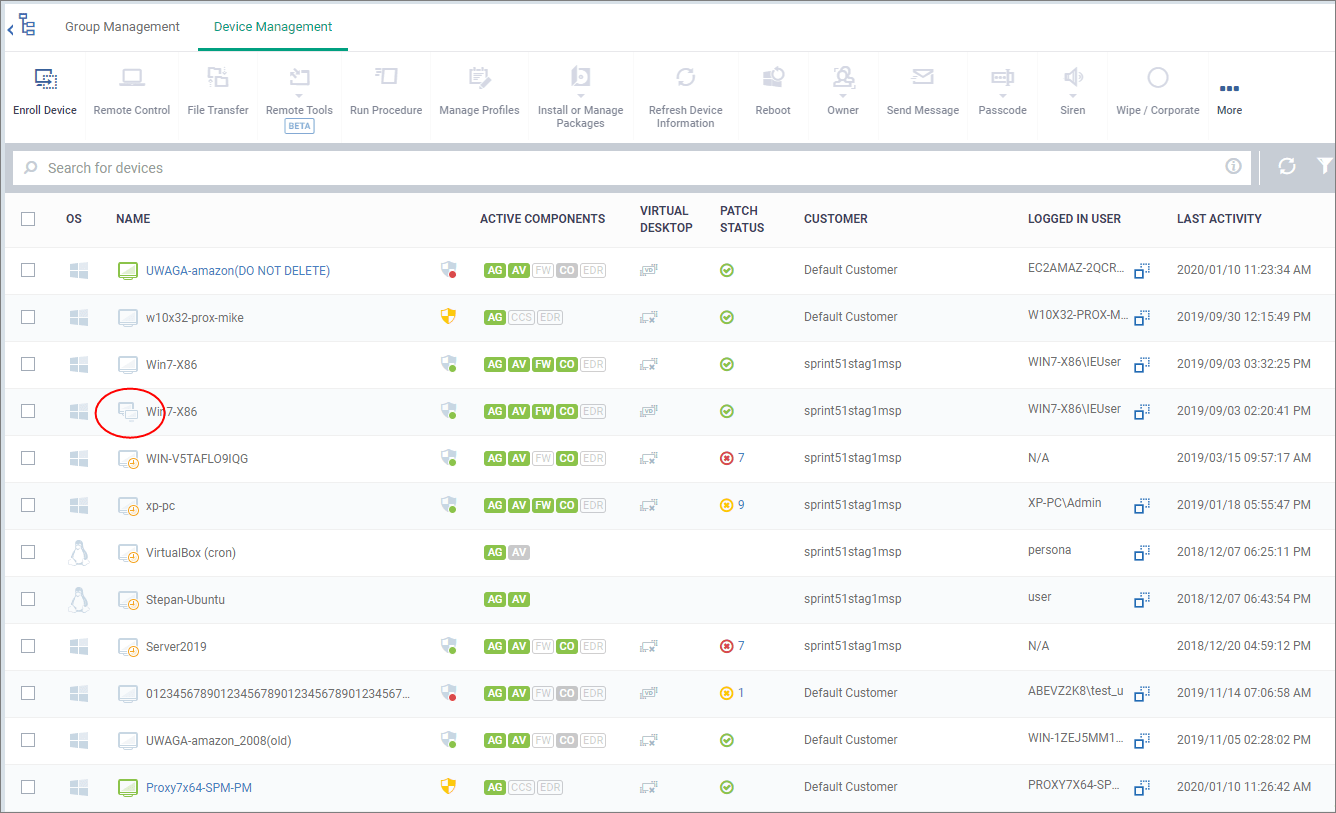 How to configure removal options for inactive and duplicate devices