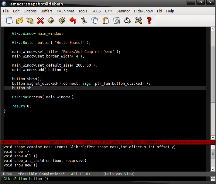 KLDPWiki Emacs Auto Completion Quick Note