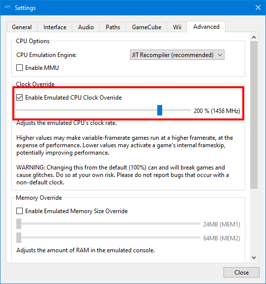 FileDolphinOverclock.png OoT Randomizer Wiki