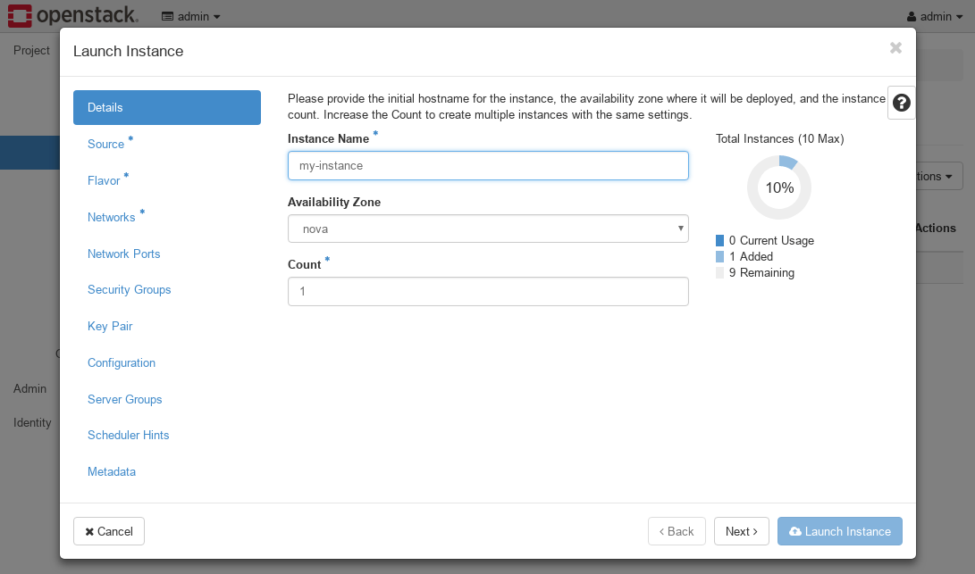 Instances for OpenStack — OSL Wiki documentation
