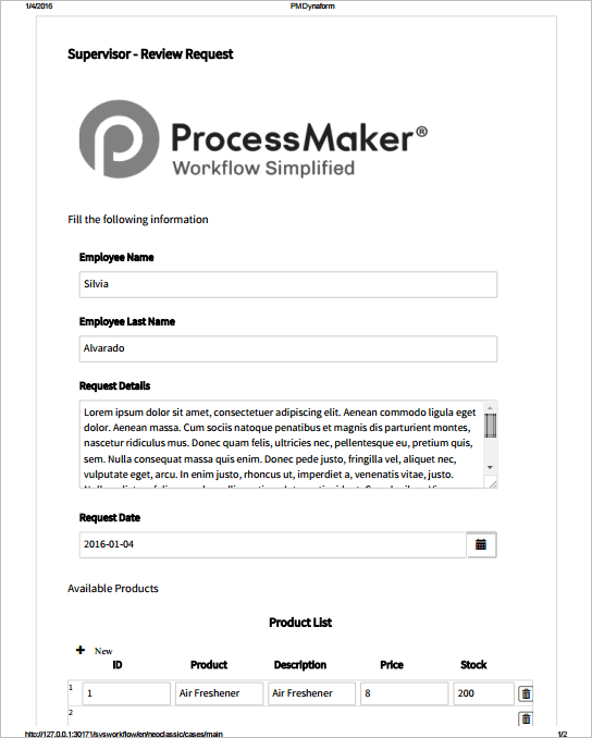 3.0 3.8 Form DocumentationProcessMaker