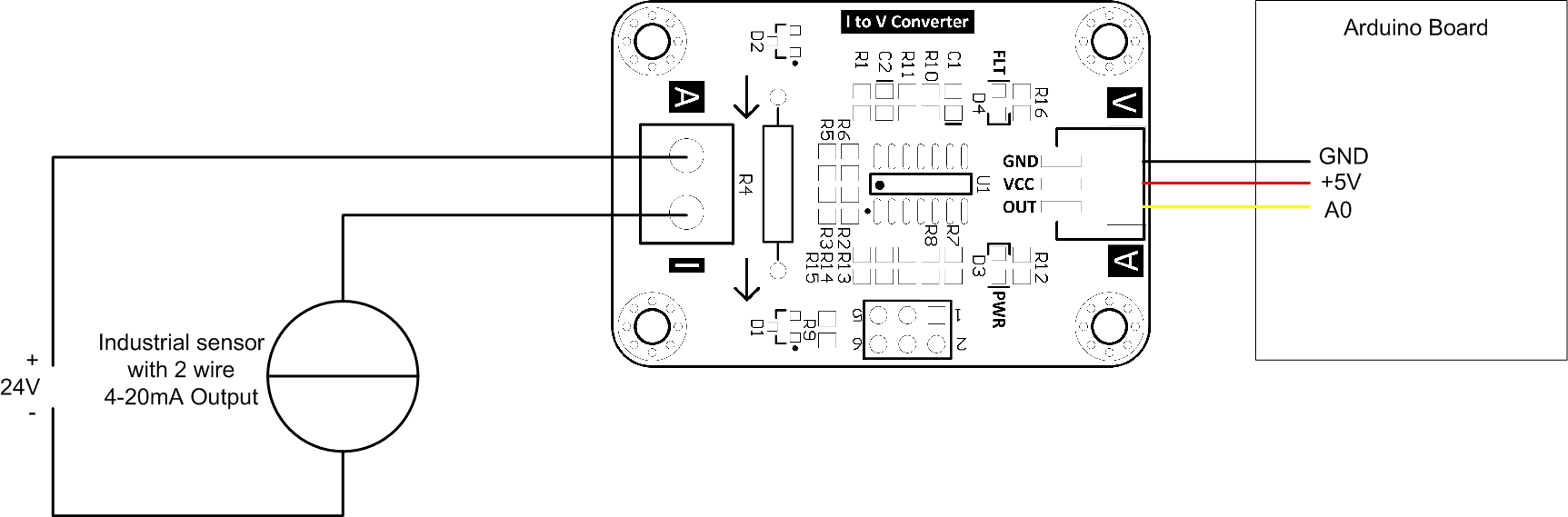 Analog Current to Voltage Converter (420mA to Voltage