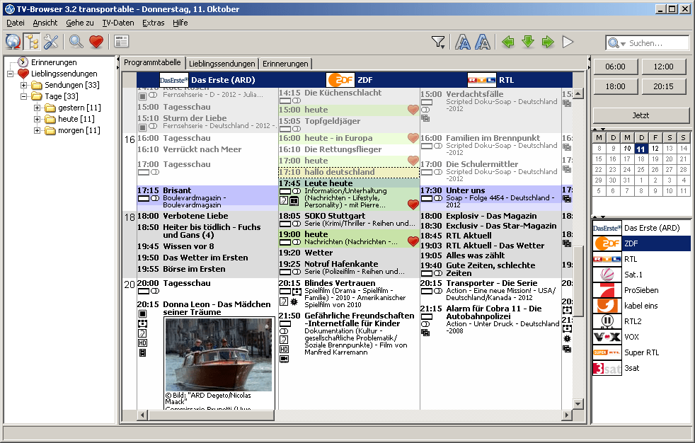 Oberfläche TVBrowser Wiki