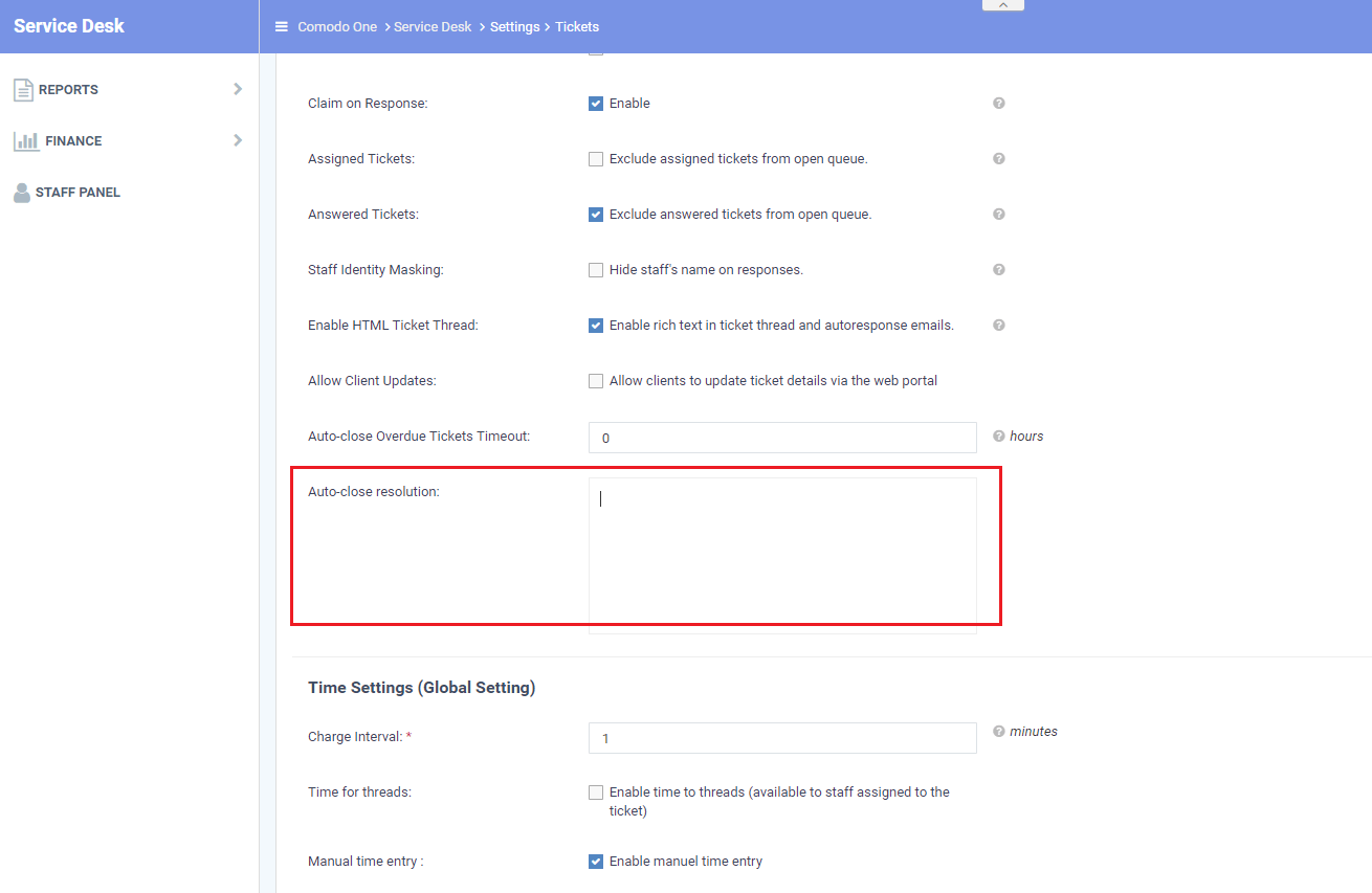 How to close Service desk ticket with resolution