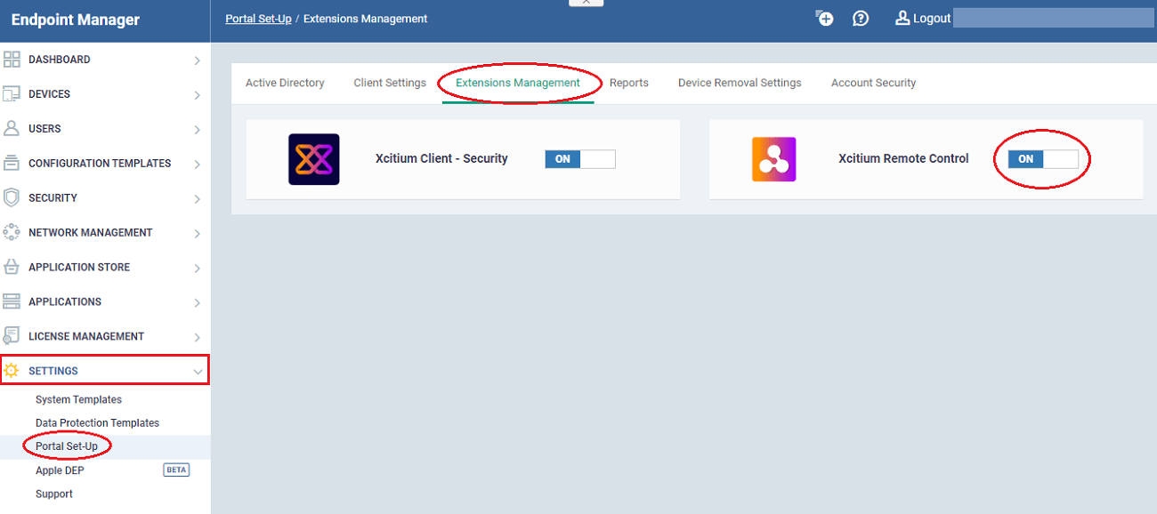 How to disable the Remote Control feature