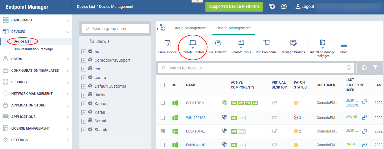 How to disable the Remote Control feature