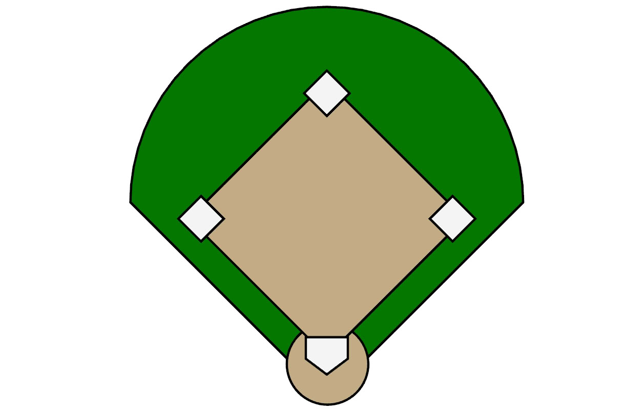 Baseball diamond baseball park clipart WikiClipArt