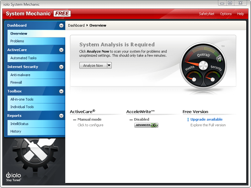 Скачать бесплатно System Mechanic Free для Windows XP, 7, 8, 10 на