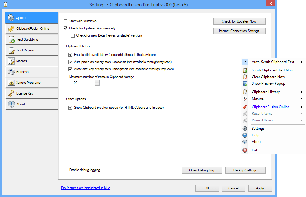 Скачать бесплатно ClipboardFusion для компьютера под Windows