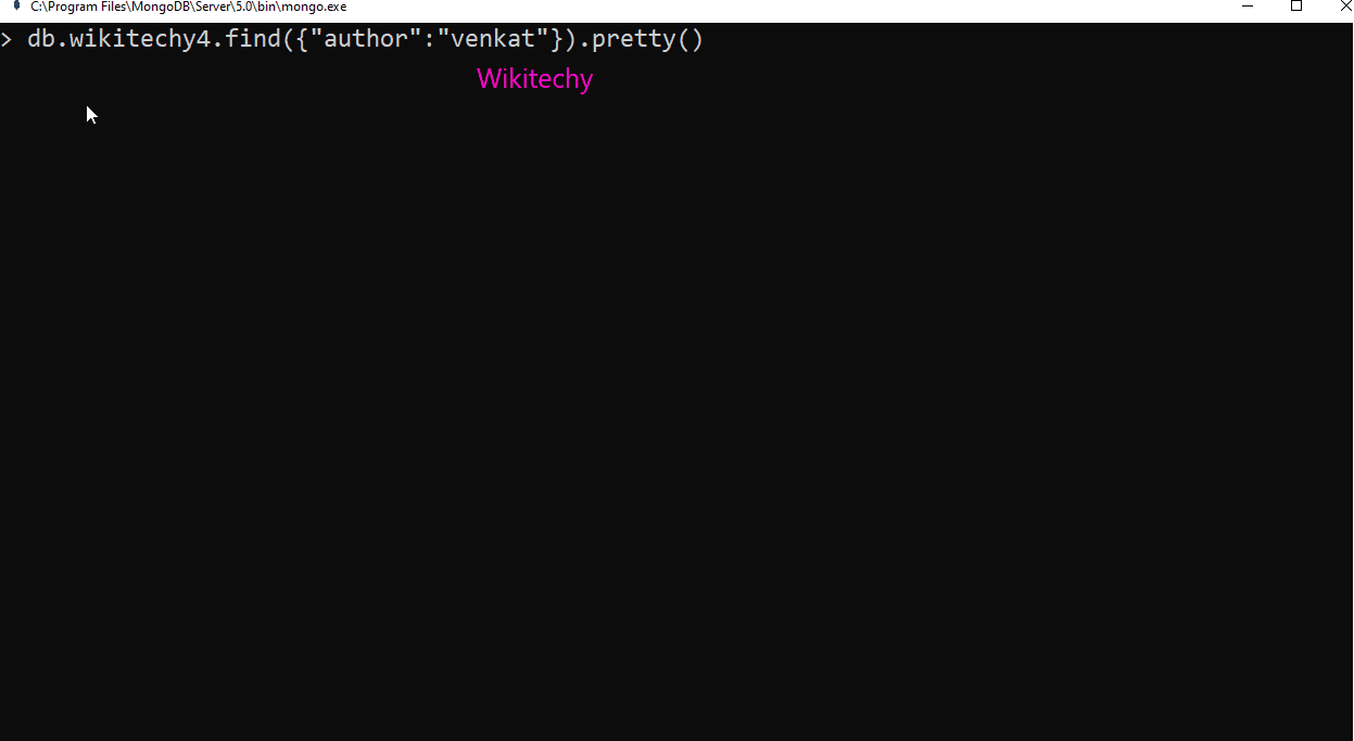 Mongodb Select Filter MongoDB Tutorial Wikitechy