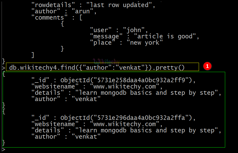Mongodb Select Filter MongoDB Tutorial Wikitechy