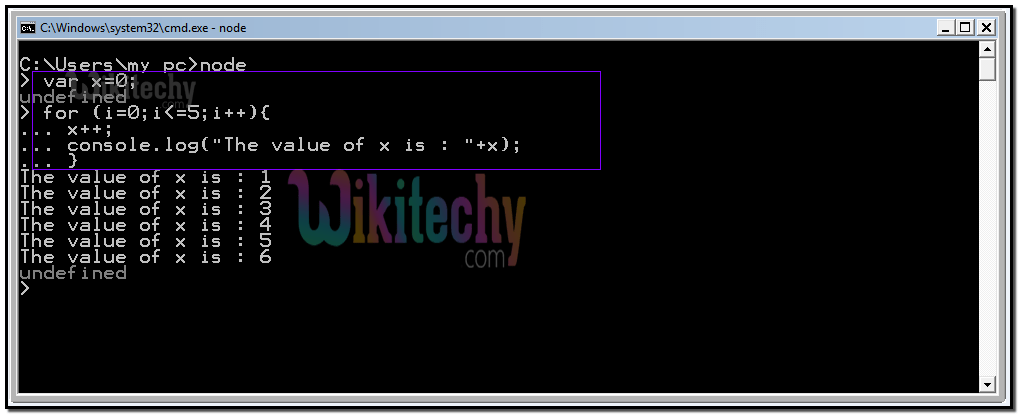 Node js Loops node js node js tutorial node By Microsoft