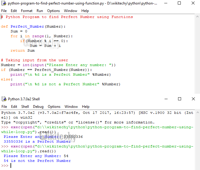 python tutorial Python Program to find Perfect Number By Microsoft