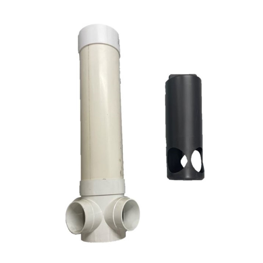 4" PVC 4Way Diverter Valve, White Alberta Wilbert Sales