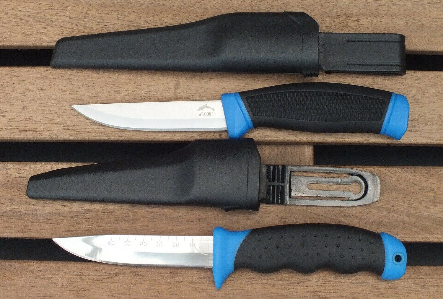 Two Stainless Steel Fishing Fillet Bait Knives 4” WILFK38