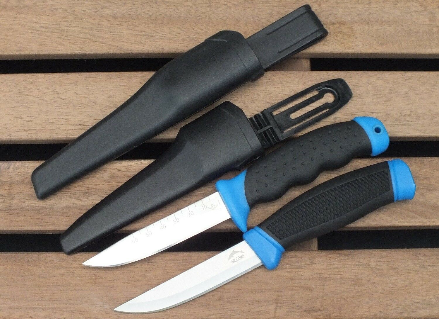 Two Stainless Steel Fishing Fillet Bait Knives 4” WILFK38