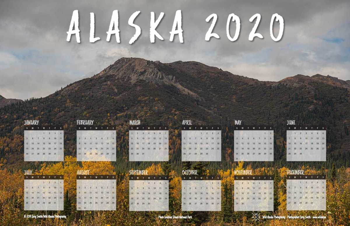 Wild Alaska Photography 2020SinglePage 2020 Poster Print Calendar Landscape Products  